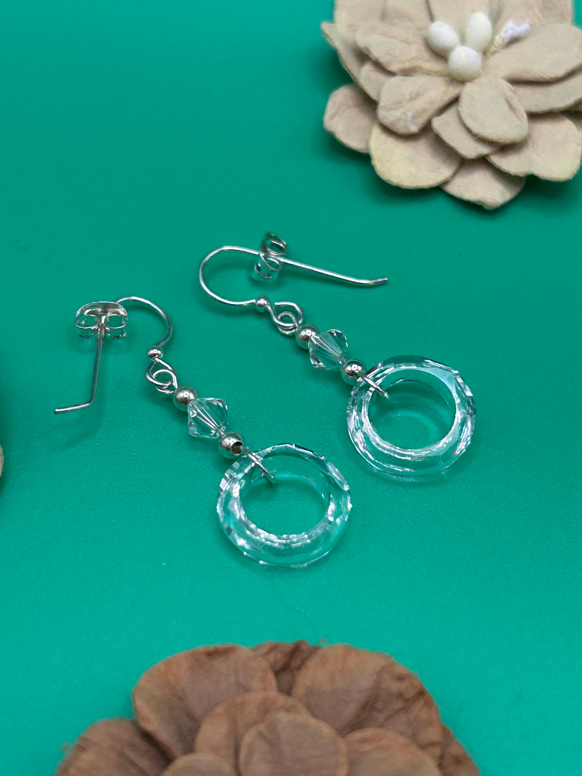 Sterling Silver and Crystal Earrings