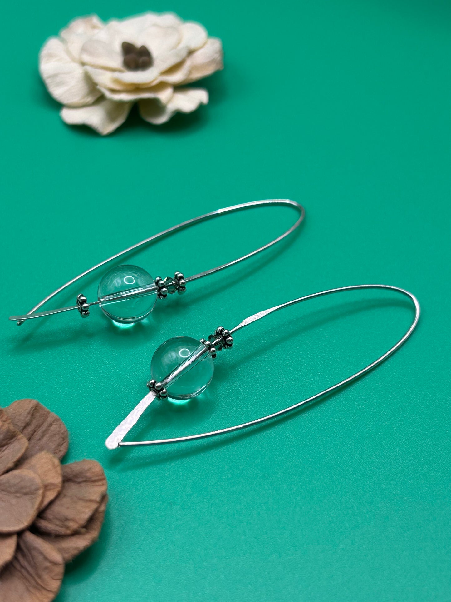 Crystal and Sterling Silver Earrings