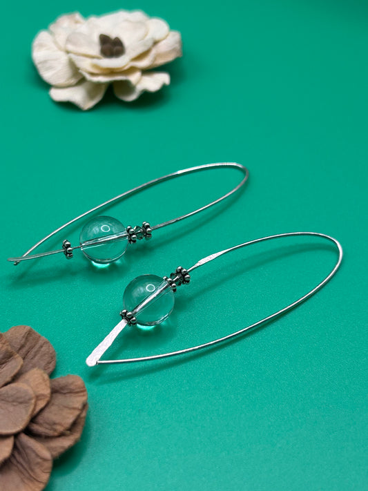 Crystal and Sterling Silver Earrings