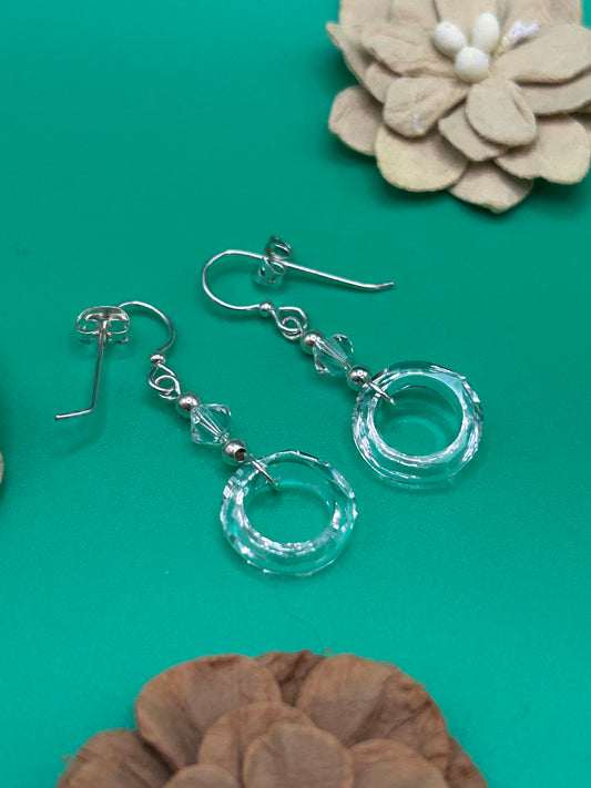 Sterling Silver and Crystal Earrings