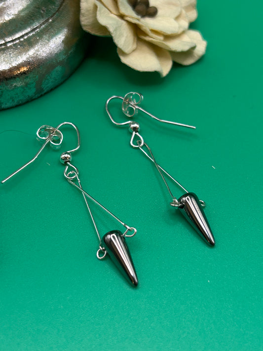 Sterling Silver and Hematite Earrings
