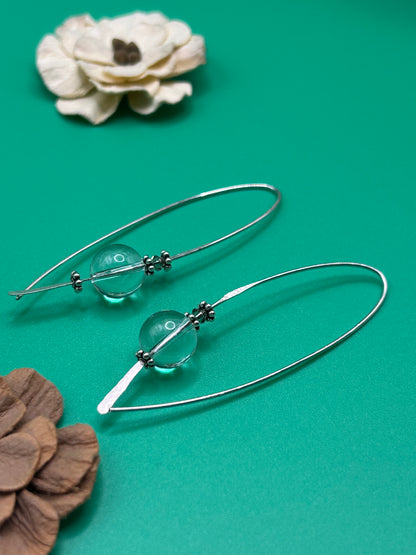 Crystal and Sterling Silver Earrings