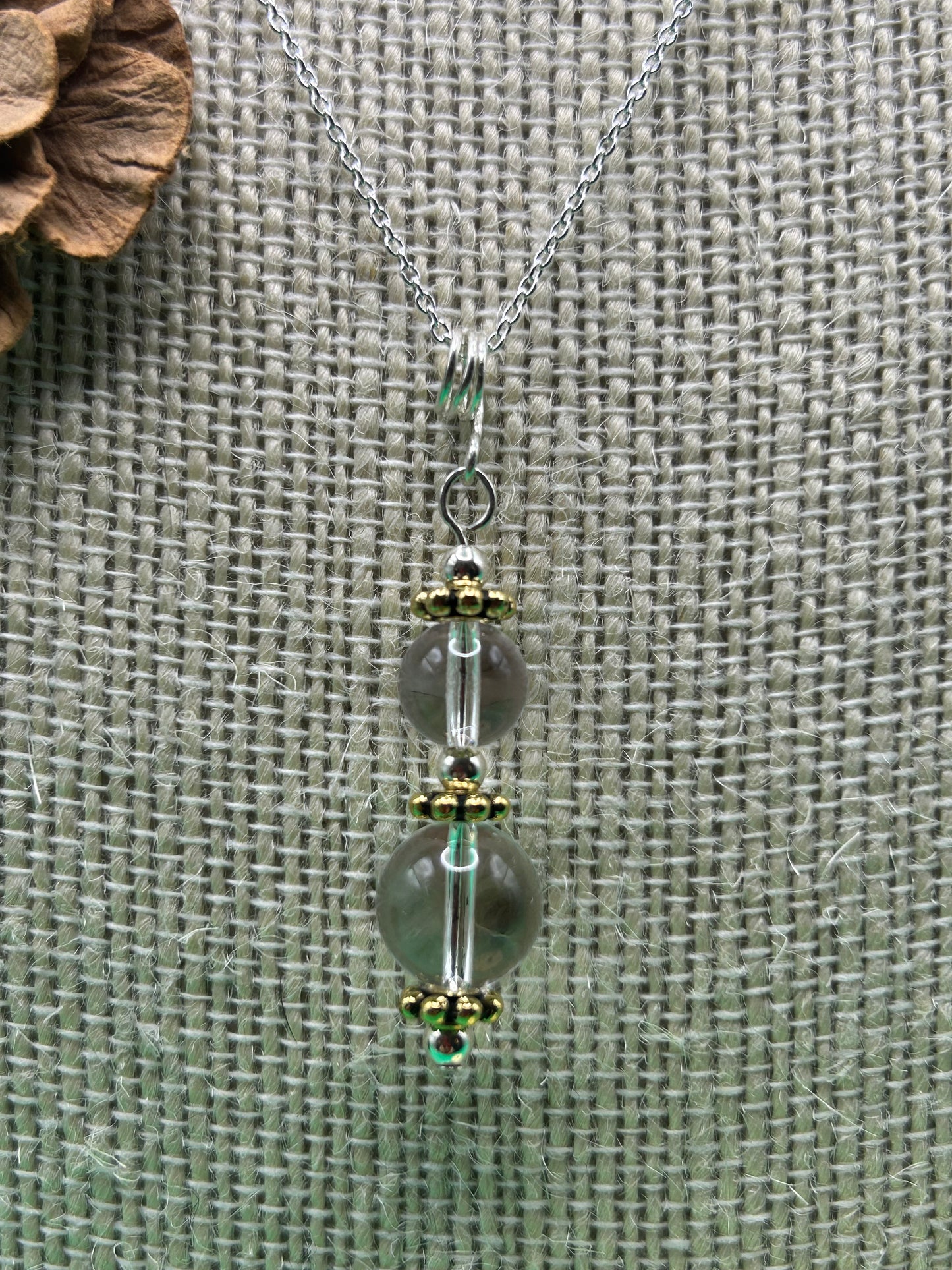 Crystal Lavalier Style Necklace