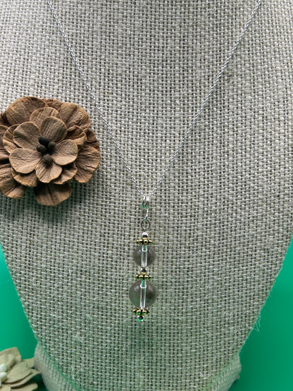 Crystal Lavalier Style Necklace