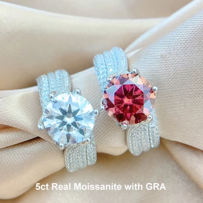 Moissanite 5CT Diamond Ring